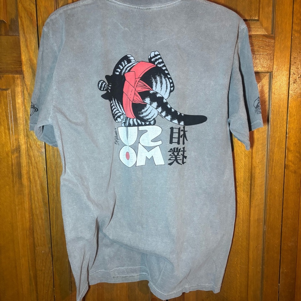 Sumo Cat Gray short sleeve tee shirt - Picture 5 of 5